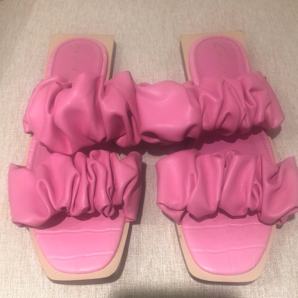 Sam Edelman Pink Ruched Sandals